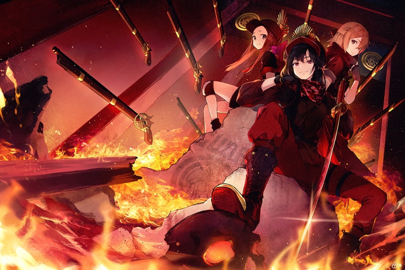 Chacha (Fate/Grand Order), Katana, Fate/Grand Order, Demon archer (Fate/Grand Order), Girl, 1080P, Sword, Okita Souji, Sakura Saber, Oda Nobunaga (Fate/Grand Order)