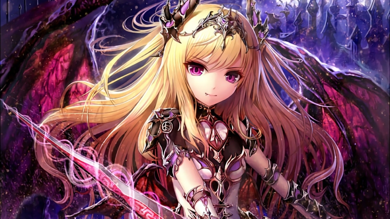 purple, long hair, costume, front view, original characters, pink hair, female, one person, blonde, anime, blond hair, females, dyed hair, real people
