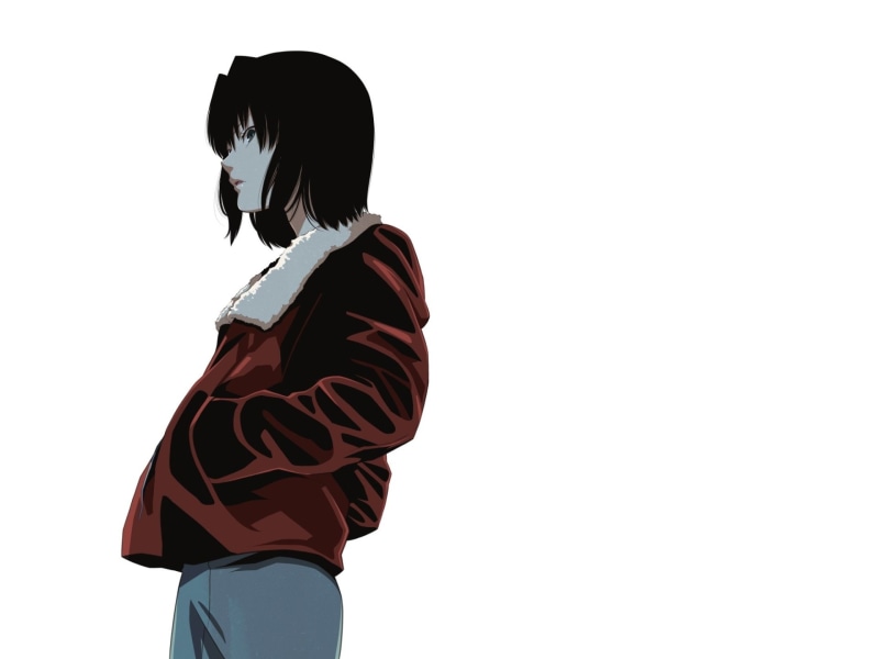 hairstyle, standing, indoors, teenager, casual clothing, one person, Fate Series, young adult, leisure activity, white background, three quarter length