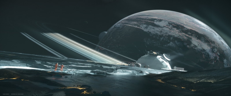 planet, 3D graphics, Technomancer, digital art, space art, science fiction, 4K, Colony Ships