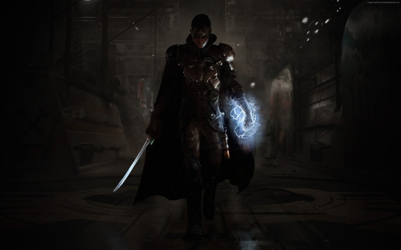 aggression, 2K, ps games, disguise, xbox games, mask, males, holding, pc games, the technomancer, adult, front view, 2016 games, skill, standing, strength
