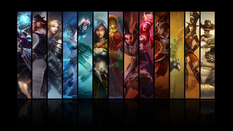 Katarina, vector, decoration, retail display, Lux (League of Legends), retail, computer Graphic, shopping, Sona (League of Legends), Janna (League of Legends)