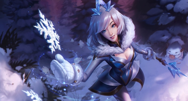 Fan Art, Video Game, 1080P, League Of Legends, Snow, Snowflake, Poro (League Of Legends), Lux (League Of Legends)