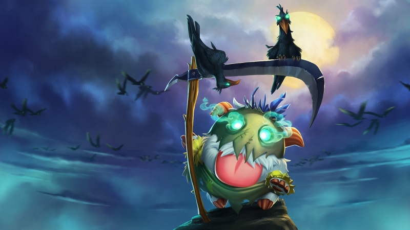 belief, scythe, religion, statue, dragon, monster, sculpture, nature, outdoors, digital, male likeness, creativity, white, League of Legends, holding, 1080P