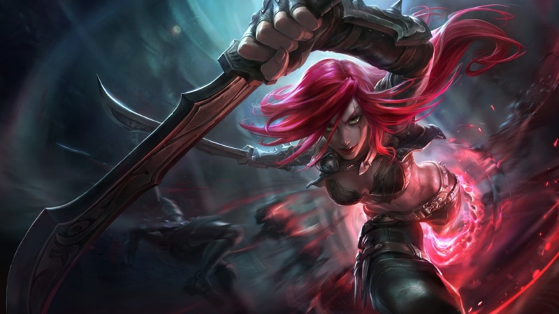 artist, real people, swords, human hand, stage, League of Legends, creativity, indoors, skill, digital, art and craft, Katarina, lifestyles, smoke - physical structure