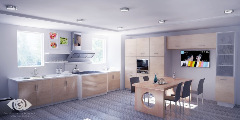 electric lamp, 2K, no people, window, appliance, modern, indoors, absence, chair, interior, white, flooring, kitchen, home showcase interior, table, interior design
