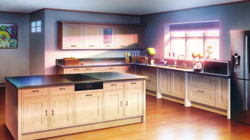 Room, Kitchen, Original, Anime, 1080P