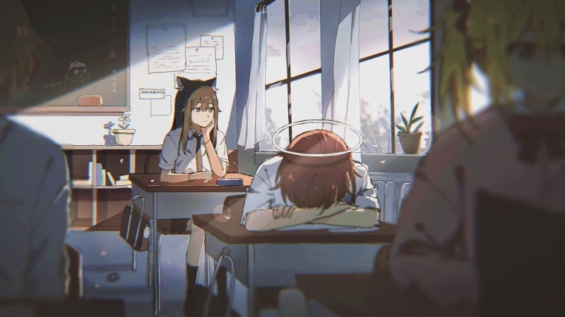 Exusiai (Arknights), 720P, anime girls, Arknights, Lococo, anime, Texas (Arknights)