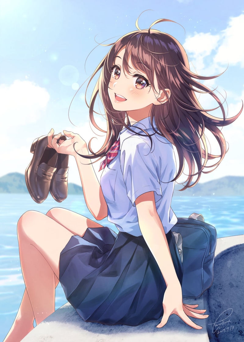 anime girls, vertical, portrait display, digital art, long hair, 720P, anime, artwork