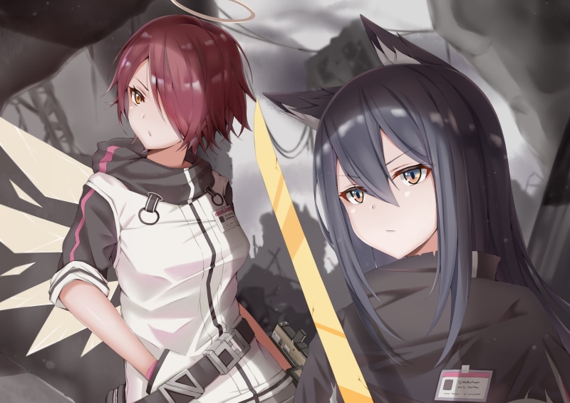 Arknights, Exusiai (Arknights), Wings, 2K, Texas (Arknights), Video Game