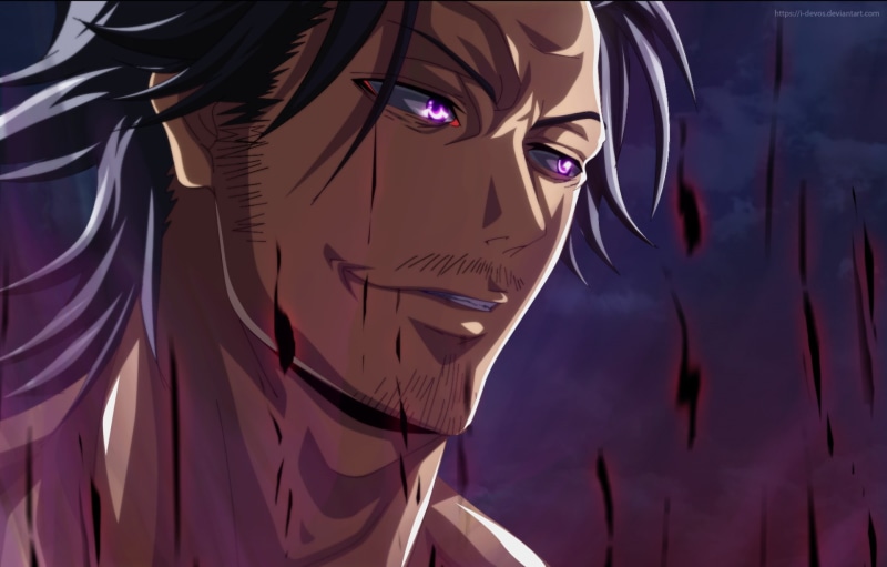 Purple Eyes, Man, Black Clover, 1080P, Yami Sukehiro, Black Hair, Anime, Smile