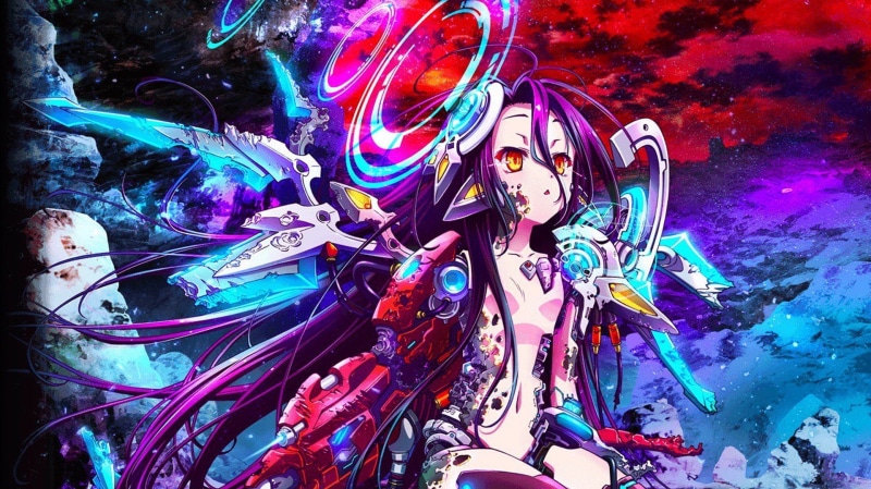 anime, celebration, artwork, anime girls, Shuvi, No Game No Life, human representation, carnival, purple hair, representation, music, arts culture and entertainment