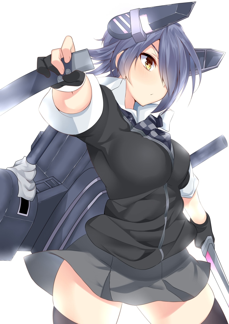 front view, adult, 4K, clothing, young women, studio shot, digital composite, lifestyles, young adult, white background, Kantai Collection, one person