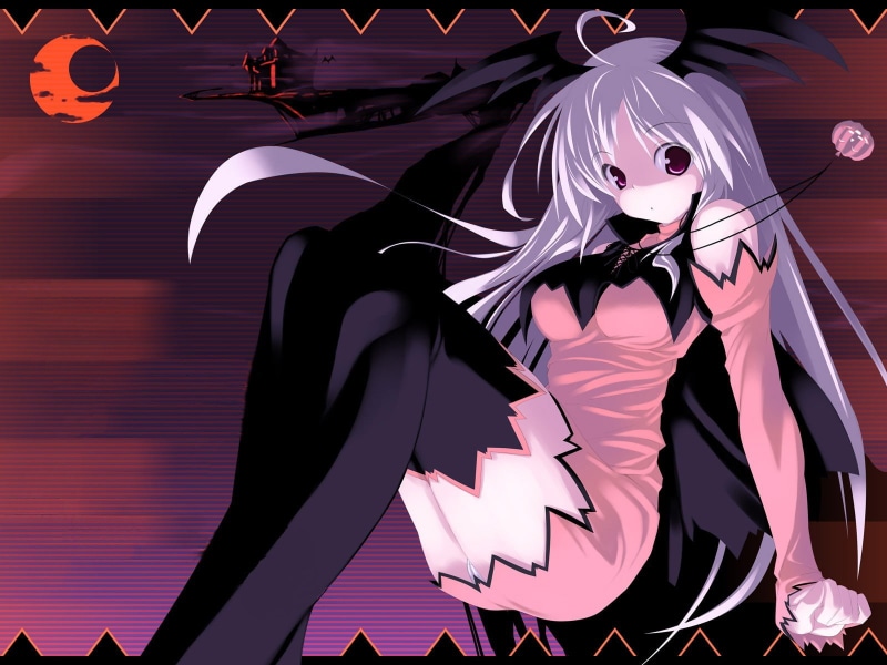 anime girls, anime, Halloween, 720P, zettai ryouiki