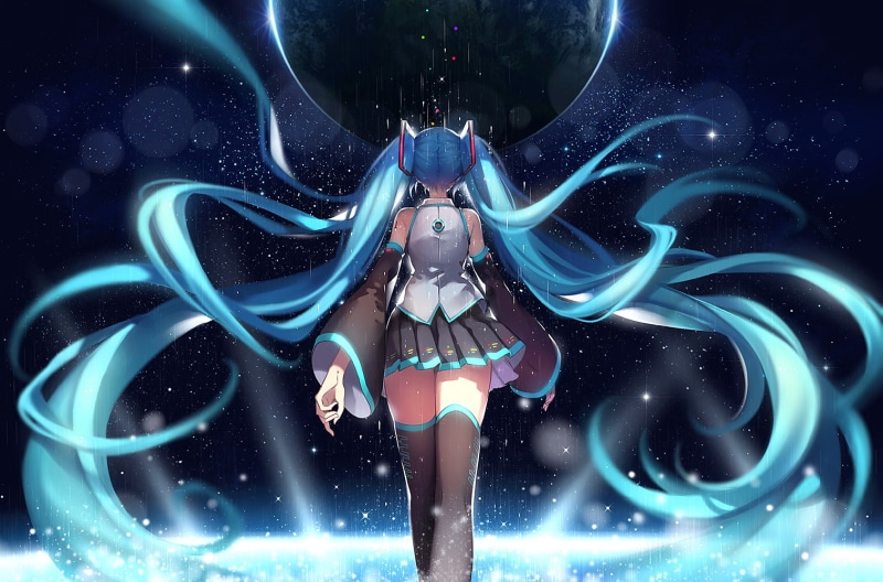 nature, front view, three quarter length, digital composite, night, young adult, women, one person, digital art, beauty, anime girls, fashion, 720P, artwork