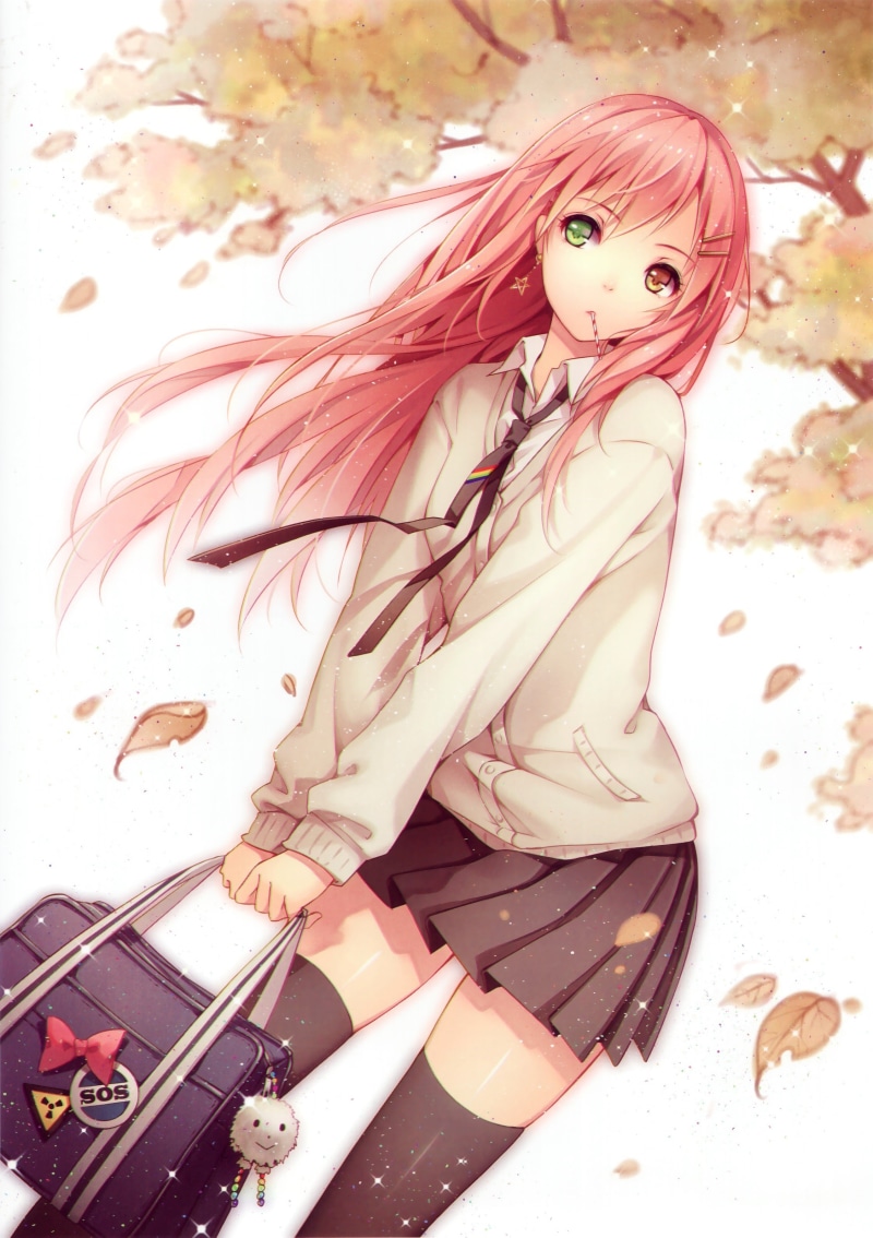 lifestyles, anime girls, portrait, anime, women, representation, beauty, pink hair, beautiful woman, beautiful people, school uniform, looking at camera