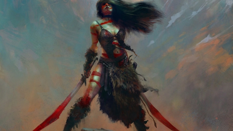 women, 2K, warrior, women with swords, artwork, fantasy girl, digital art, swordswoman, sword, Maciej Kuciara, girls with swords