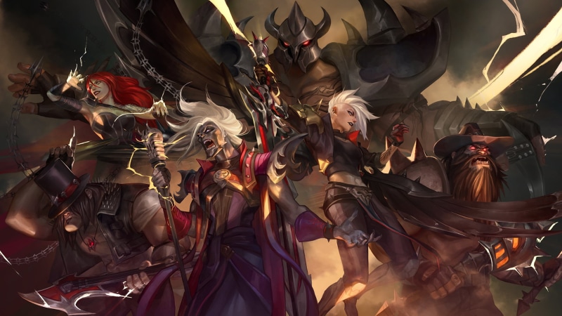 anime, Pentakill, League of Legends, costume, digital, real people, arts culture and entertainment, celebration, art and craft, human representation, carnival - celebration event