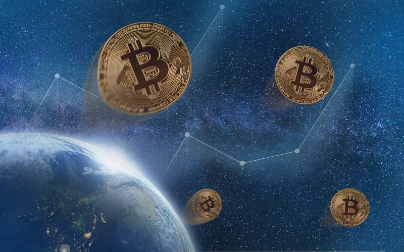 night, illustration, astronomy, outdoors, planet - space, orbiting, 1080P, nature, graph, star field, astrology, star, stock exchange, growth, cryptocurrency