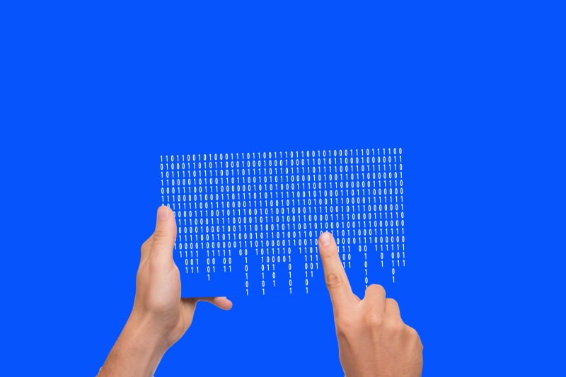 codes, touch, null, binary system, one, bits, float, data exchange, script, virus, human body part, computer equipment, adult, blue, holding, server, network
