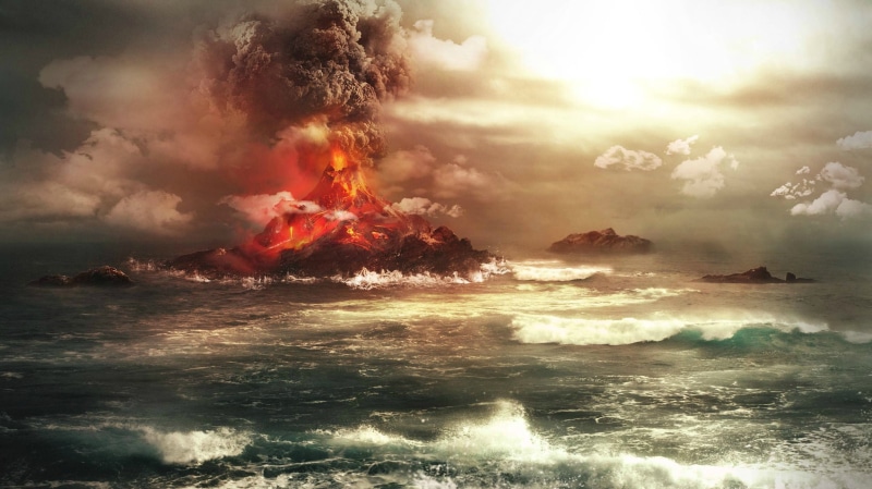 island, 2K, volcanic eruption