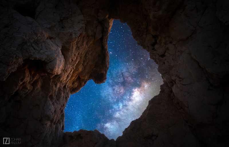 tranquil scene, outdoors, Zohab Anjum, stars, rocks, galaxy, night, rock formation, eroded, landscape, Milky Way, beauty in nature, rock, gray, physical geography