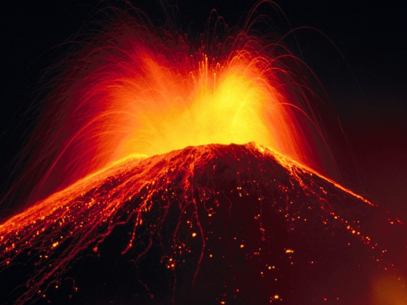environment, luminosity, land, warning sign, communication, Scenery, outdoors, screenshot, power in nature, volcano, no people, motion, natural disaster