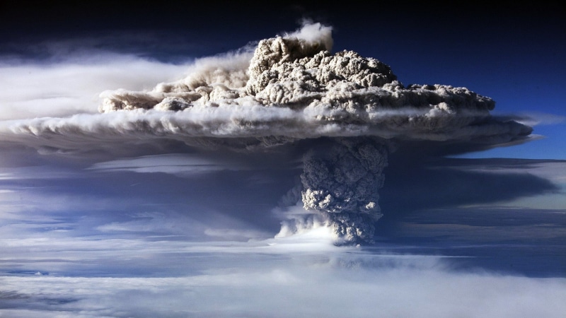 smoke, 1080P, nature, volcano, clouds, hd, eruption