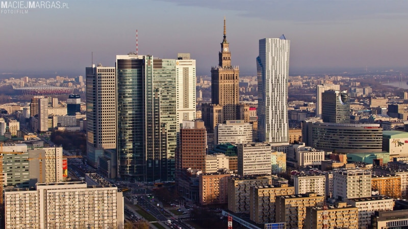 building, built structure, office building exterior, tall - high, nature, crowd, Poland, modern, spire, tower, Warsaw, urban skyline, cityscape, Polish