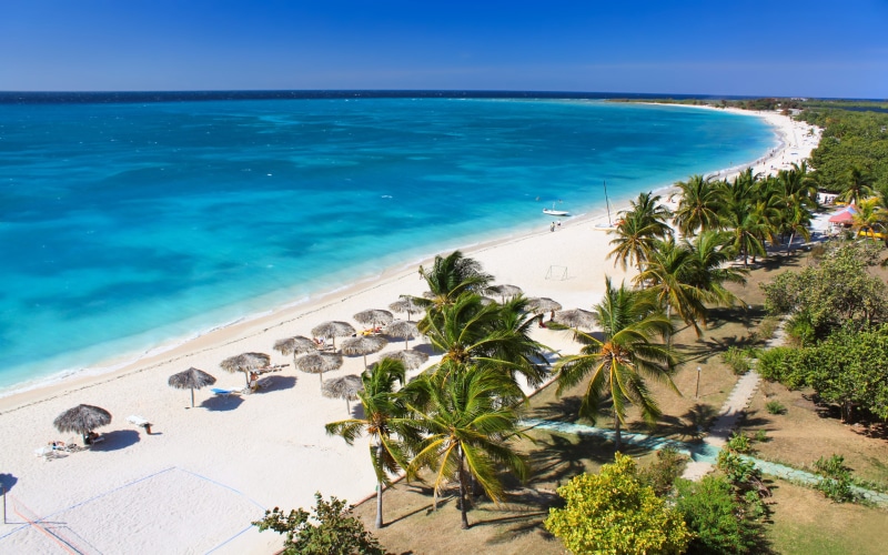 paradise, beach, sand, places, cayo, summer, tropical, tourist, sea, coast, palm, cuba, island, 4K, largo