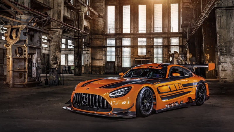 Mercedes-AMG GT3, 4K, Sport Car, Mercedes-Benz, Race Car, Car, Orange Car