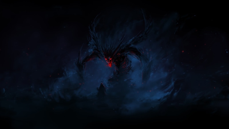 sign, smoke - physical structure, monster, dark, black background, black, lava, 1080P, sky, night, motion, geology, exploding, nature, heat - temperature