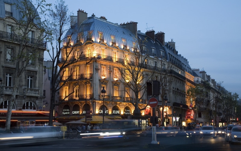 building, France, city, street, motion blur, car, 1080P, Paris