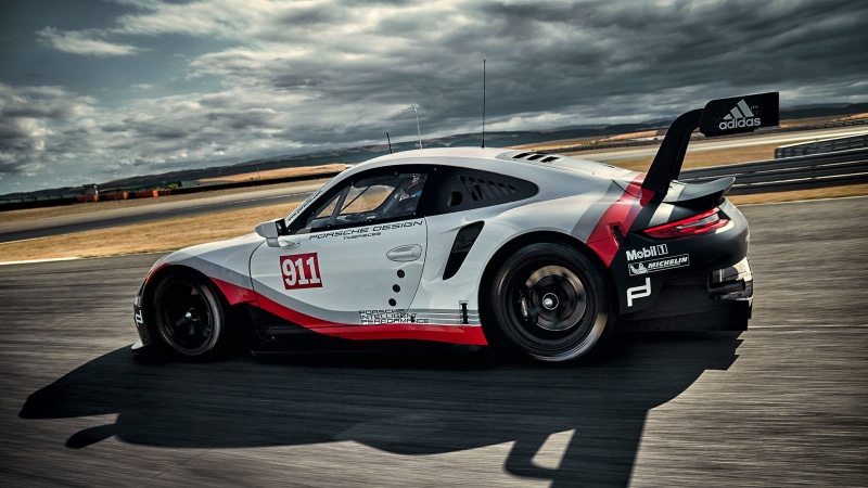 Porsche 911 RSR, Porsche, motion blur, race tracks, 720P, car, supercars, Porsche 911