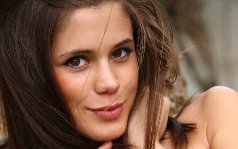 girl, art, hd, brunettes, little, caprice, smiling, 1080P, women, people, faces