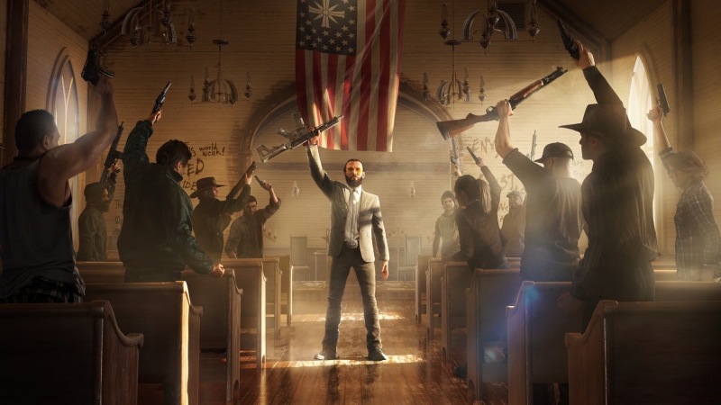 church, gun, religion, video games, Far Cry 5, USA, redneck, 1080P, Far Cry