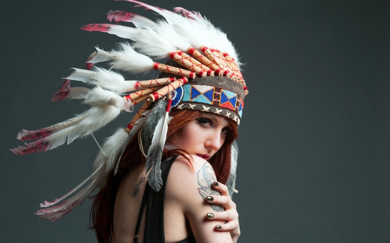 2K, Indian, Girl, Feathers