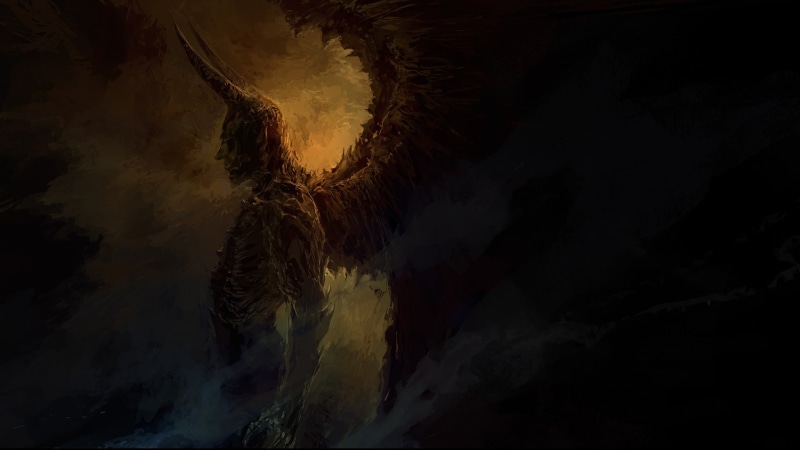 hell, digital art, drawing, Devil, wings, creature, fantasy art, demon, 1080P, Satan