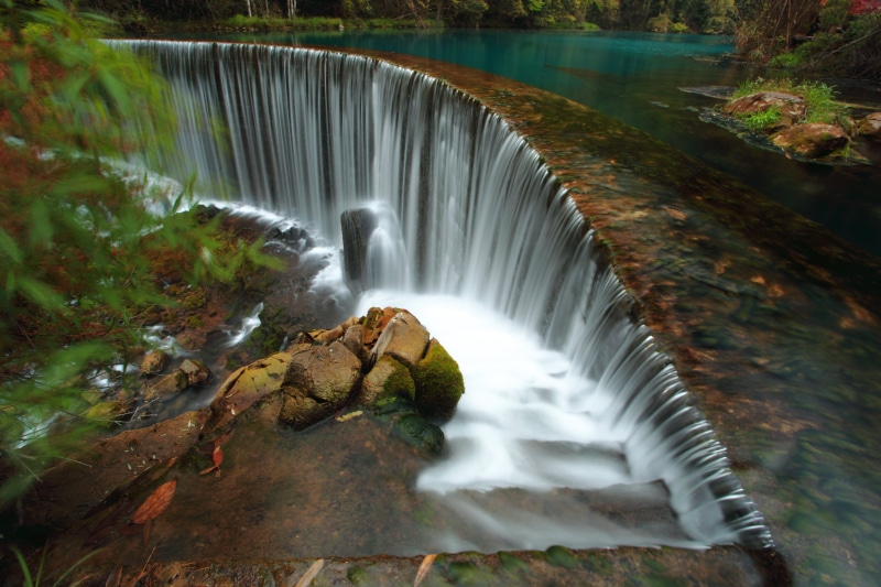 photography, beauty In Nature, stream, falling, time lapse photography, tree, river, waterfall, water, leaf, 4K, waterfalls, forest, time, tropical Rainforest
