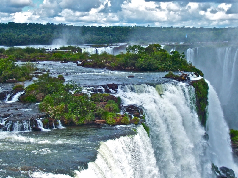 falling, subtropical, tropical Rainforest, Brazil, water, nature, landscape, travel, green, landscapes, waterfall, South America, photography, aerial, daytime
