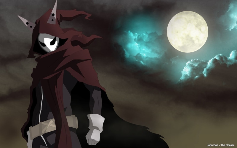 brown, representation, no people, Yumekui Merry, planetary moon, anime, digital composite, astronomy, horror, spooky, hood, John Doe, night, Moon, illustration