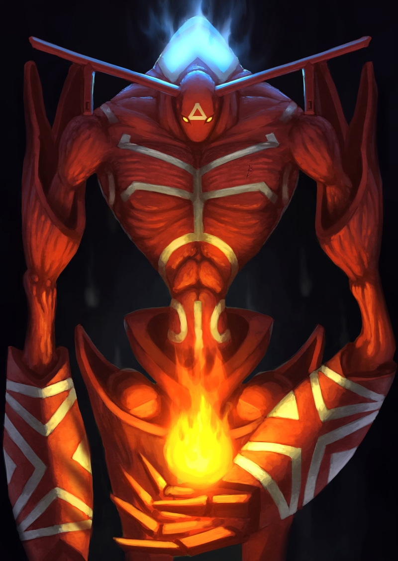 creativity, no people, orange color, close-up, awe, red, nature, outdoors, black background, illuminated, studio shot, spirituality, night, spirits, Shaman King
