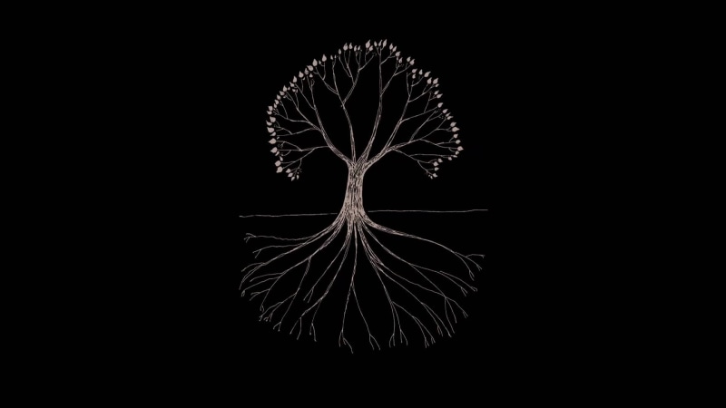 black background, artwork, Gojira, 1080P, minimalism, simple background, trees