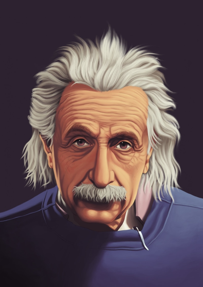 1080P, soft shading, Albert Einstein
