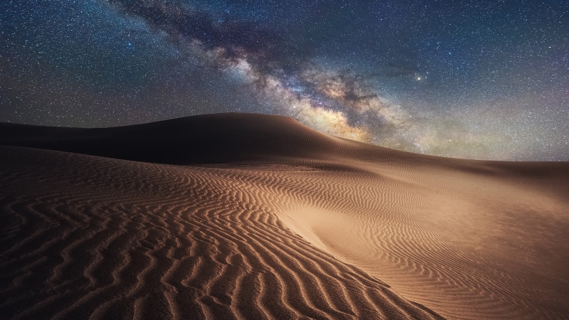 night, sand, Mongolia, 1080P, landscape, desert, Gobi Desert, nature, China, stars