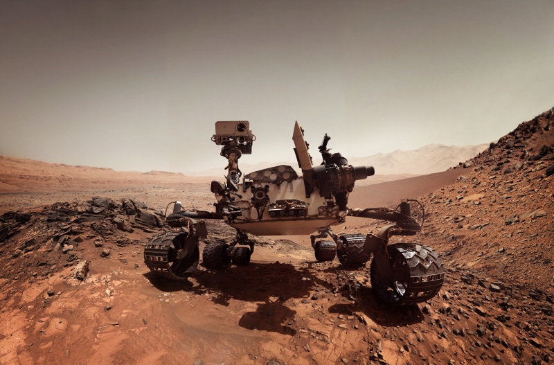day, transportation, rover, barren, nature, mountain, land vehicle, environment, non-urban scene, landscape, no people, desert, land, arid climate, off-road vehicle