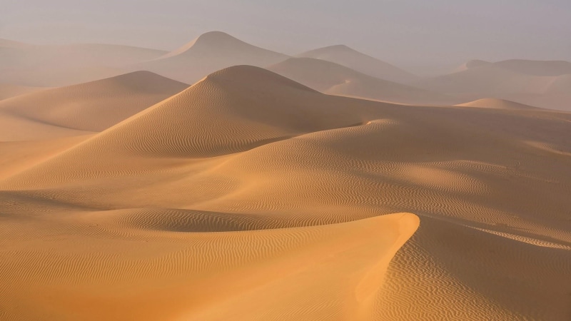 tranquil scene, mountain, dune, tranquility, no people, rub al khali, day, outdoors, 1080P, environment, arid climate, sand dune, dunes, landscape, tourism