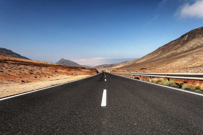 road, panoramic, highway, no People, Nikon  D90, HDR, outdoors, landscape, dry land, Fuerteventura, Desert, nature, sky, 4K, asphalt, surrounded, mountain