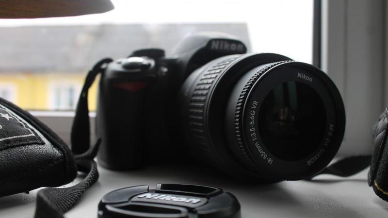 no people, indoors, modern, number, lens - optical instrument, equipment, close-up, focus on foreground, still life, slr camera, 1080P, Nikon, selective focus