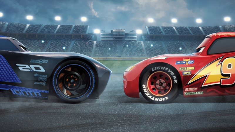 8K, Jackson Storm, competition, Pixar, number, transportation, sports car, competitive sport, motion, racecar, Lightning McQueen, motor vehicle, sports track